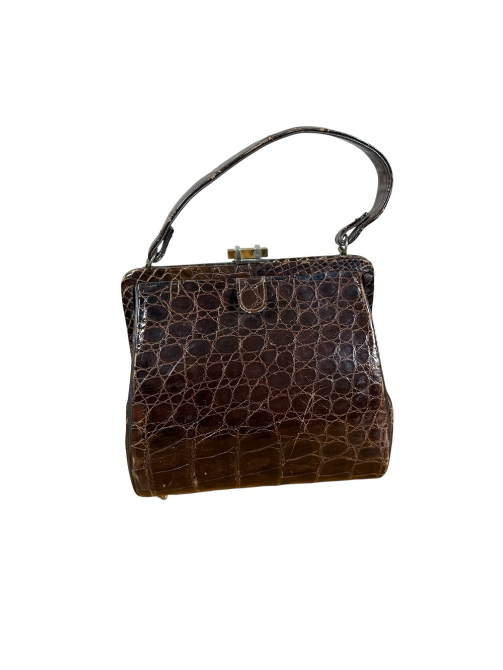 Vintage Mayer Top Handle Crocodile Bag